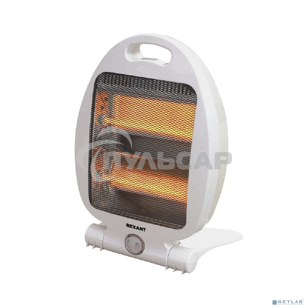 Обогреватель инфракрасный Rexant 60-0057, белый, кварцевый, 800 Вт, 14 м2, термостат, настольный, со складным основанием