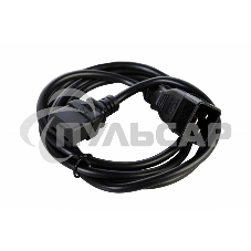 Шнур питания ЦМО с заземлением IEC 60320 C19/IEC 60320 C20, 16А/250В (3x1,5), длина 3 м. (R-16-Cord-C19-C20-3)