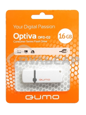 Флешка USB 2.0 QUMO 16 Gb Optiva 02 White QM16GUD-OP2-белый