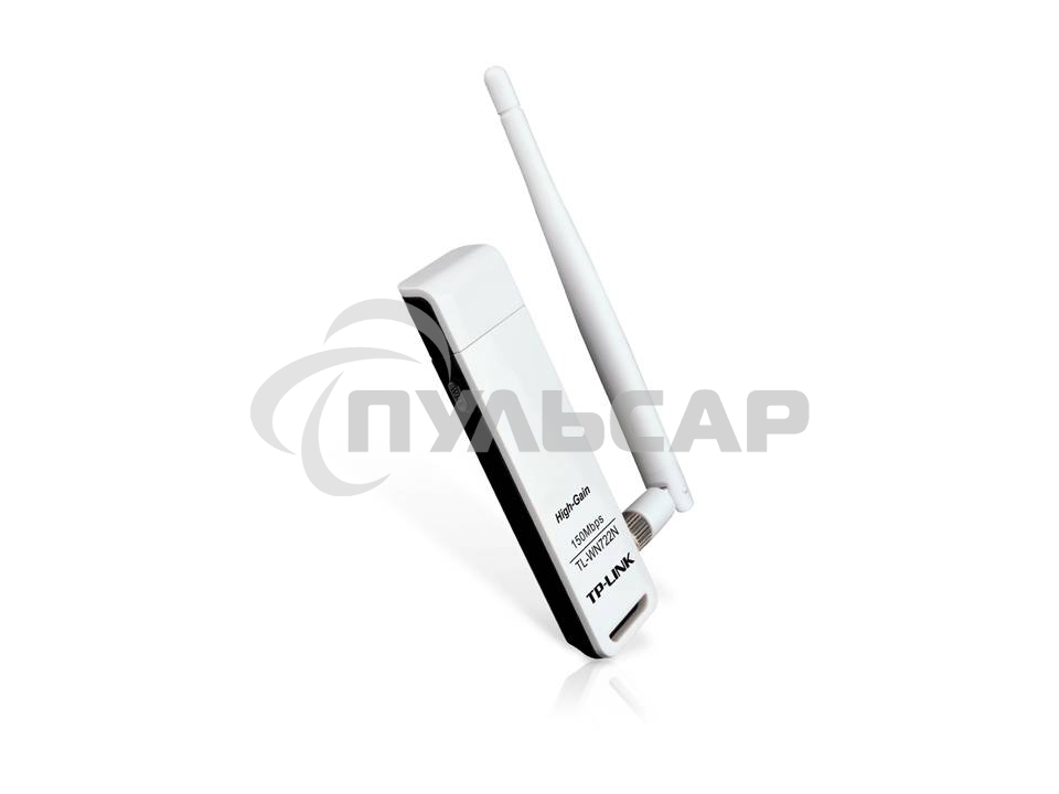 Адаптер TP-Link SOHO TL-WN722N 150Mbps High Gain Wireless N USB Adapter with Cradle, 1T1R, 2.4GHz, 802.11n/g/b, 1 detachable antenna