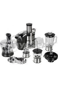 Кухонный комбайн Kitfort KT-1395 800Вт серебристый/черный