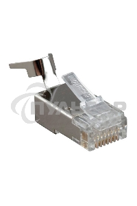 Разъем RJ45 8P8C кат.6 FTP PLUG-8P8C-UV-C6-TW-SH-10 экранир. универс. (уп. 10 шт) Hyperline 49340