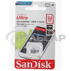 Флеш карта microSD 32Gb SanDisk microSDHC Class 10 Ultra UHS-I 100MB/s