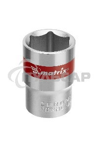 Головка торцевая Matrix, 19 мм, 6-гранная, CrV, под квадрат 1/2