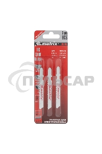 Полотна для электролобзика Matrix по дереву, 3 шт., 50 х 1,2мм, HCS, EU- хвостовик