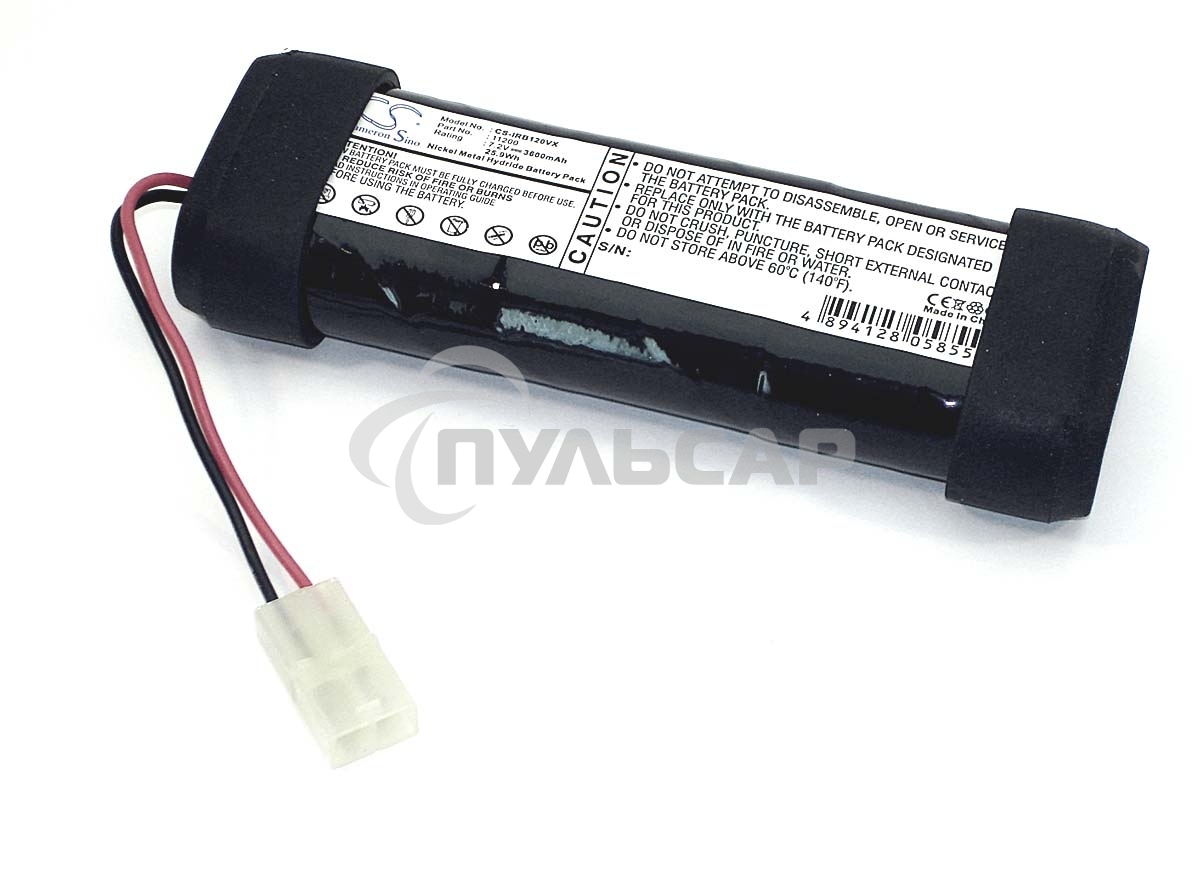 Аккумулятор CameronSino CS-IRB120VX для пылесоса iRobot 12101 12501 12601 3.0Ah 7.2V