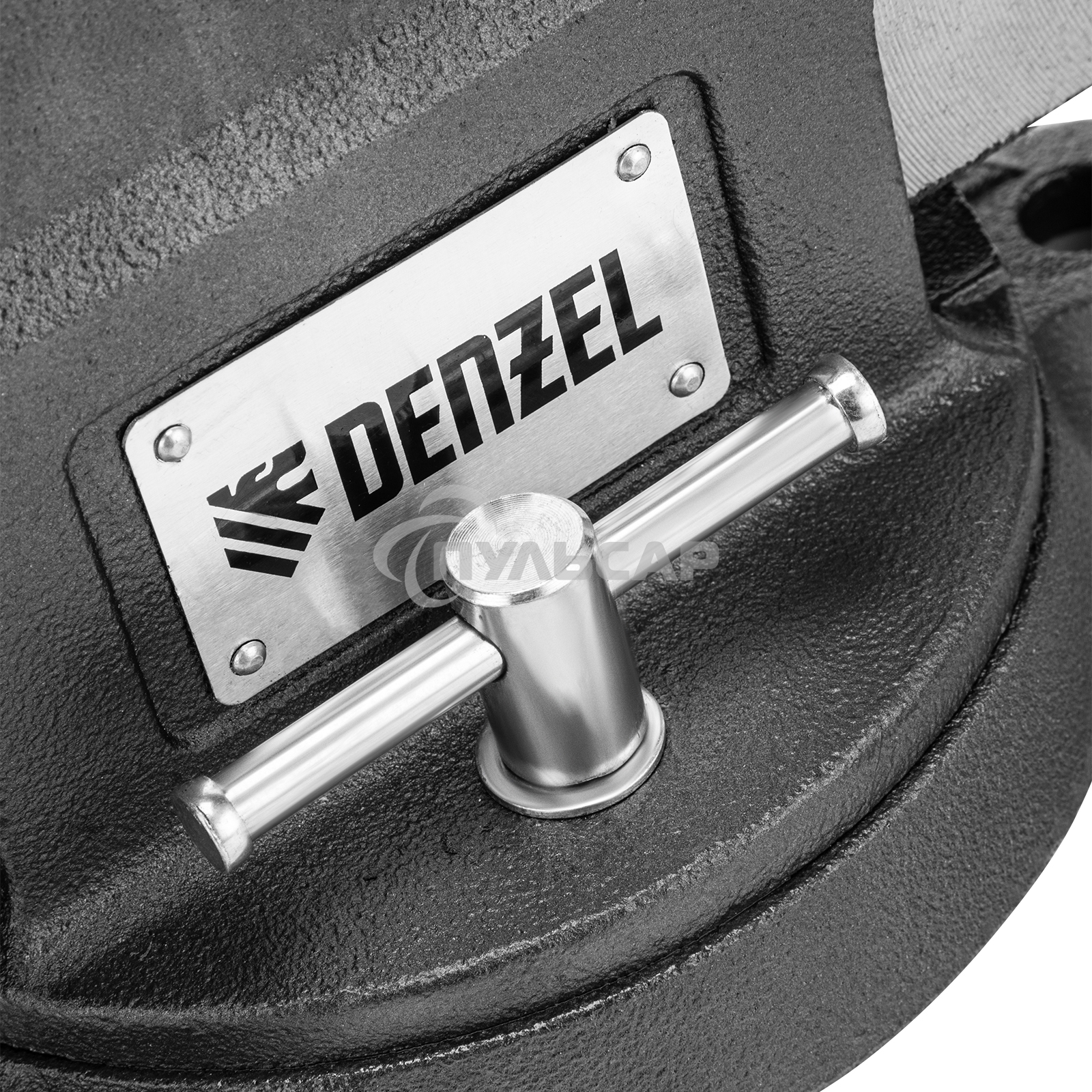 Тиски слесарные Denzel BVH-150 150 мм, поворотные, стальная направляющая, с наковальней