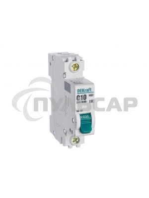 Выключатель автоматический Dekraft 1п C 10А 4.5кА ВА-101 11053DEK
