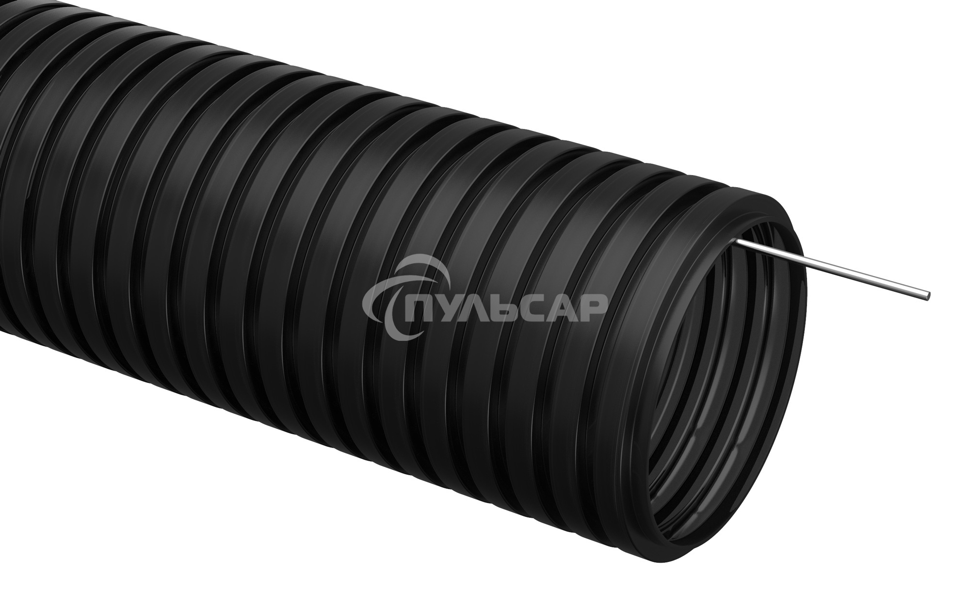Труба гофрированная IEK ПНД d 20 с зондом (50 м) черный 619520