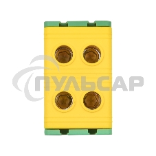 Клемма силовая вводная двойная КСВ 16-50 желто-зеленая EKF PROxima plc-kvs2-16-50-y-green EKF