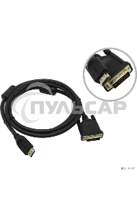 Кабель HDMI AM/DVI(24+1)M, 1.8м, CU, 1080P@60Hz, 2F, VCOM <CG484GD-1.8M>