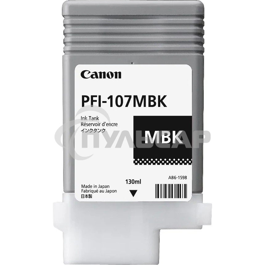 Картридж струйный Canon PFI-107MBK (6704B001) черный матовый (130 мл) для Canon iP F680/685/780/785