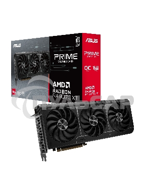 Видеокарта Asus PCI-E PRIME-RX9070XT-O16G AMD Radeon RX 9070XT 16Gb 256bit GDDR6 2460/20000 HDMIx1 DPx3 HDCP Ret