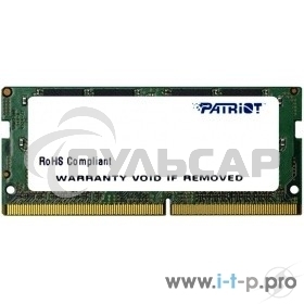 Оперативная память Patriot, DDR4, 16Gb (1x16 GB), 2400 MHz, CL17, SO-DIMM