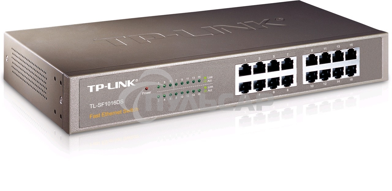 Сетевой коммутатор TP-Link SMB TL-SF1016DS Коммутатор неуправляемый 16 ports 10/100 Мбит/с