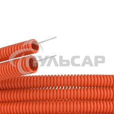 Труба гофрированная ПНД d32мм с протяж. оранж. (уп.25м) ДКС 71932 Труба гофрированная ПНД d32мм с протяж. оранж. (уп.25м) ДКС 71932