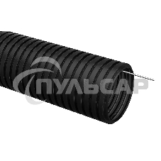 Труба гофрированная IEK (CTG20-20-K02-100-1) ПНД d 20 с зондом (100 м) ИЭК черный 403085