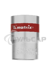 Головка торцевая Matrix, 19 мм, 6-гранная, CrV, под квадрат 1/2