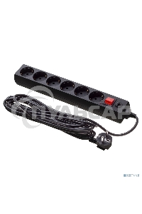 Сетевой фильтр Buro 600SH-16-5-B 5м (6 розеток) черный (коробка)
