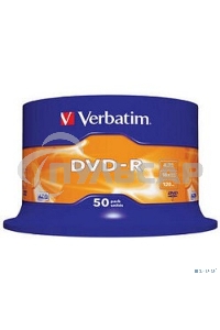Диск DVD-R Verbatim 4.7Gb 16x Cake Box (50шт) (43548)