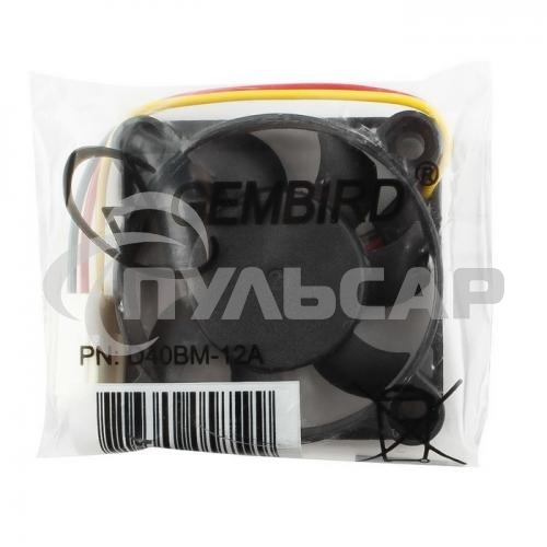 Вентилятор для корпуса Gembird D40BM-12A черный, 40 мм, 4000 об/мин, 30 дБ, 3 pin