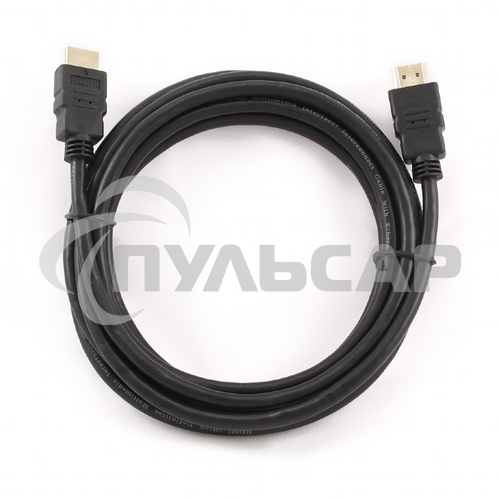 Кабель Cablexpert HDMI CC-HDMI4-15, 19M/19M, v2.0, медь, позол.разъемы, экран, 4.5м, черный, пакет