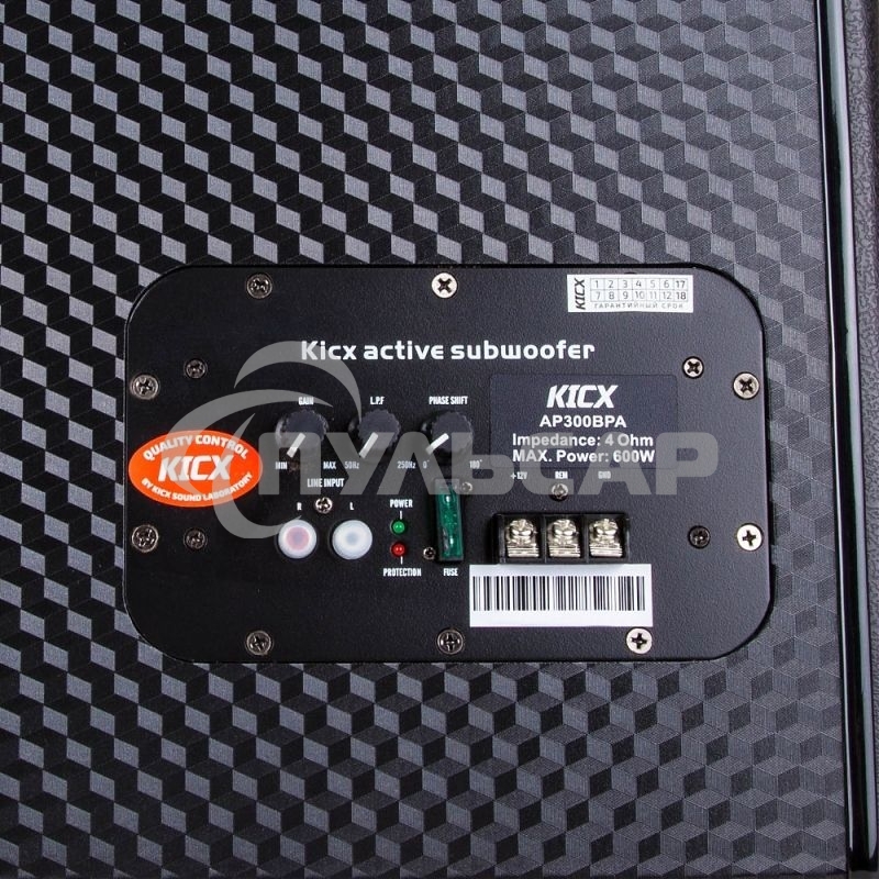 Сабвуфер автомобильный Kicx AP300BPA 300Вт активный (30см/12