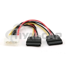 Кабель Cablexpert Кабель питания SATA CC-SATA-PSY-0.3M, 30см, molex 4pin/2x sata15pin, на 2 устр., пакет