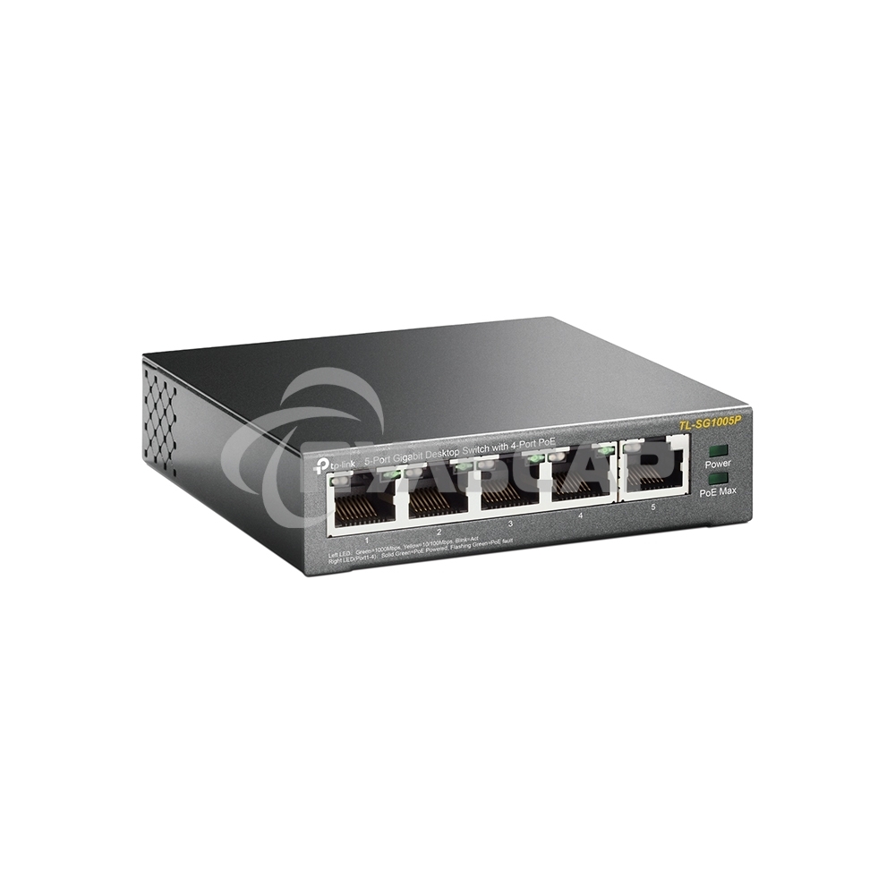 Коммутатор TP-Link SMBTL-SG1005P 5-портовый гигабитный настольный коммутатор с 4 портами PoE SMB 56W