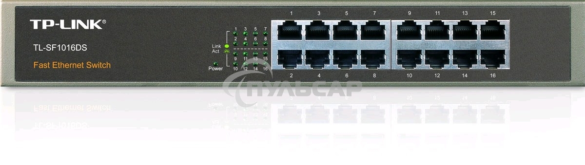 Сетевой коммутатор TP-Link SMB TL-SF1016DS Коммутатор неуправляемый 16 ports 10/100 Мбит/с