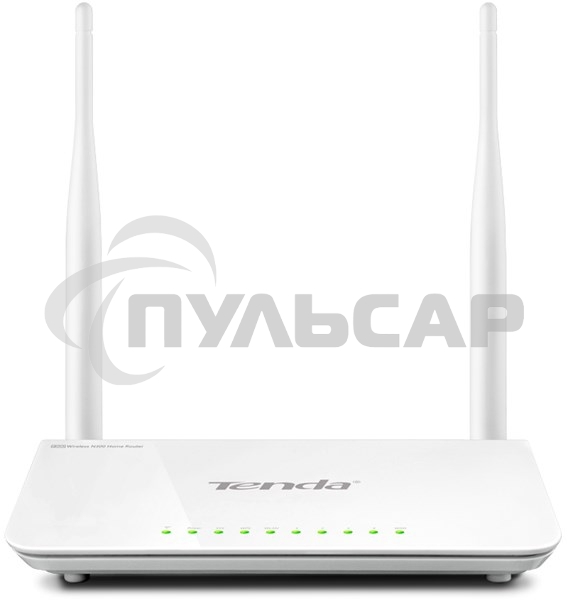 Сетевое оборудование Tenda F300 маршрутизатор 802.11n, до300Мбит/с, 2T2R, LAN: 4х10/100Мбит/с, WAN: 1х10/100Мбит/c, 2 внешние антенны 5дБи.