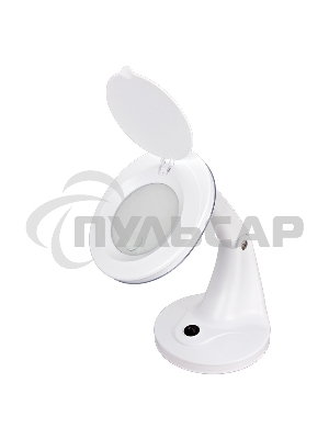 Лупа настольная 3D+12D Rexant с подсветкой 48 LED, белая