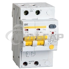 Выключатель автоматический дифференциального тока Iek MAD12-2-016-C-030 АД12М 2Р С16 30мА ИЭК