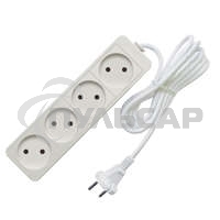 Удлинитель 4х1.5м без заземл. 10А IP20 2.2кВт Союз 481S-1401