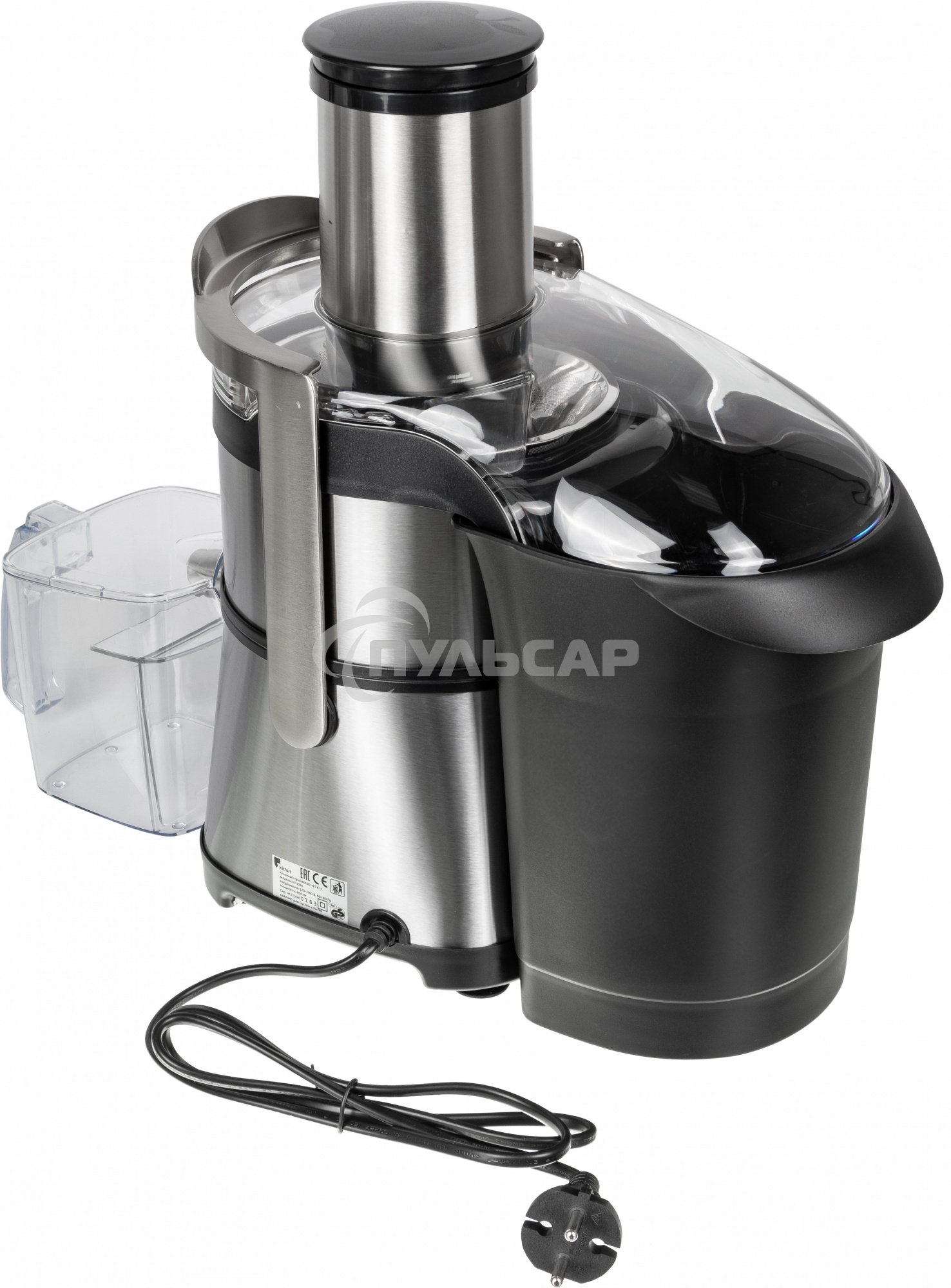 Кухонный комбайн Kitfort KT-1395 800Вт серебристый/черный