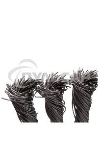 Щетка для УШМ, 200 мм, Плоская, крученая нержавеющая проволока 0,5 мм, посадка 22,2 мм Denzel