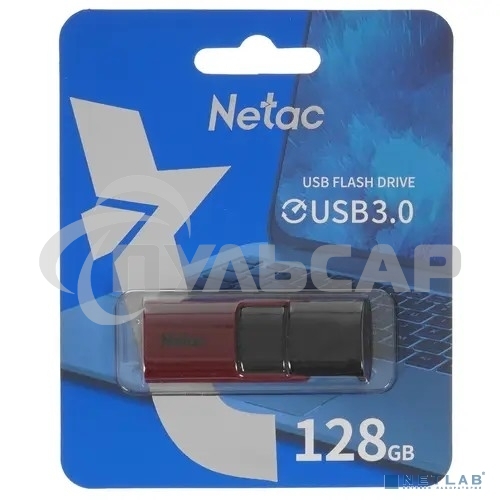 Флешка USB Netac U182 Red USB 3.0 128 Gb, retail version
