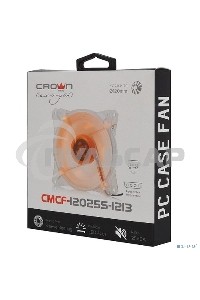 Вентилятор для корпуса Crown CMCF-12025S-1213 прозрачный/оранжевый, 120 мм, 1650 об/мин, 28 дБ, 3 pin