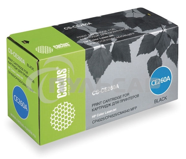 Картридж лазерный Cactus CS-CE260A черный (8500 стр.) для HP Сolor LaserJet CP4025/CP4525/CM4540
