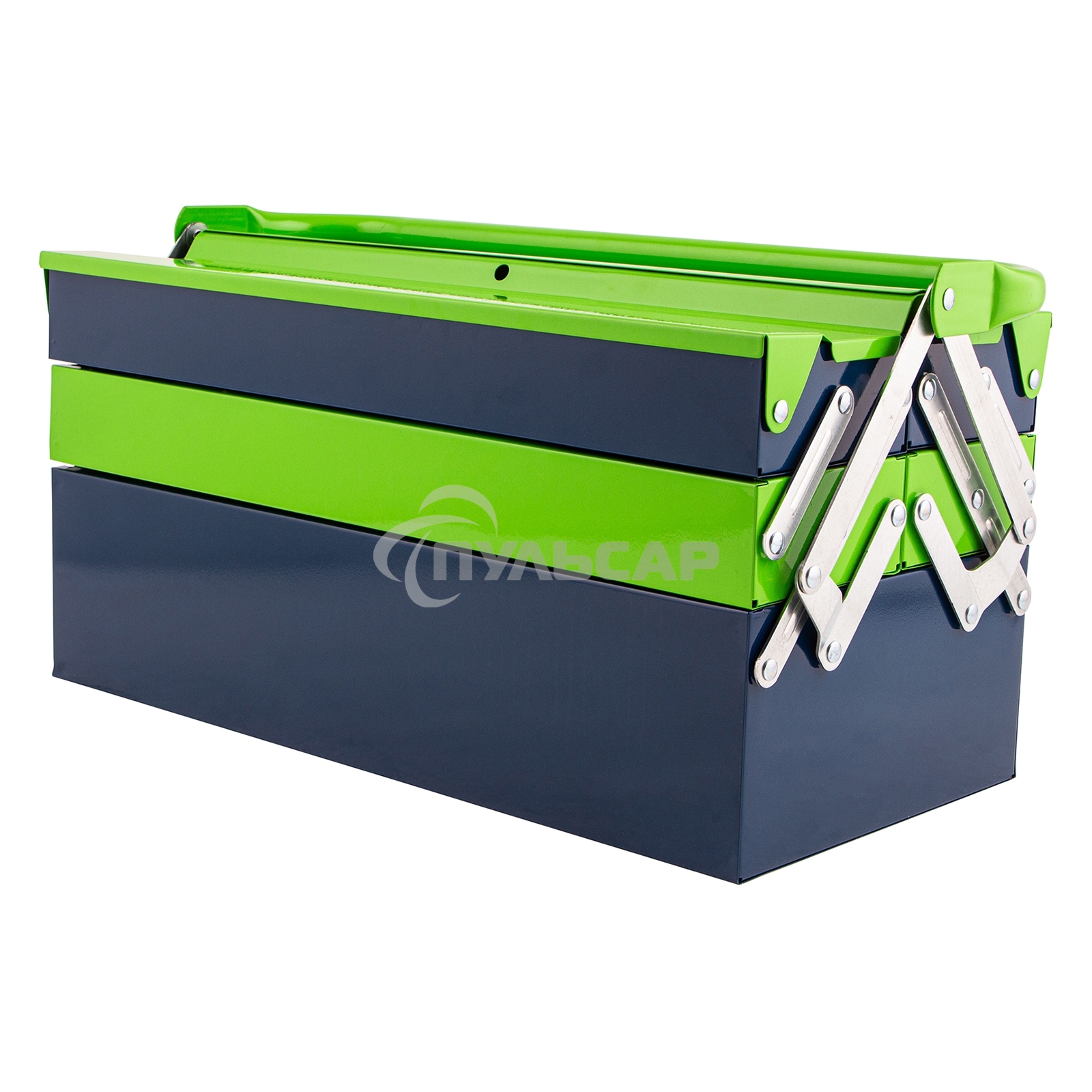 Ящик для инструмента Сибртех 430х200х200 мм, пять секций, металлический 90751