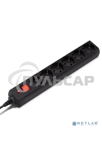 Сетевой фильтр Buro 600SH-16-5-B 5м (6 розеток) черный (коробка)