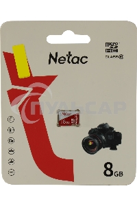 Флеш карта Netac P500 ECO MicroSDHC 8Gb C10 NT02P500ECO-008G-S