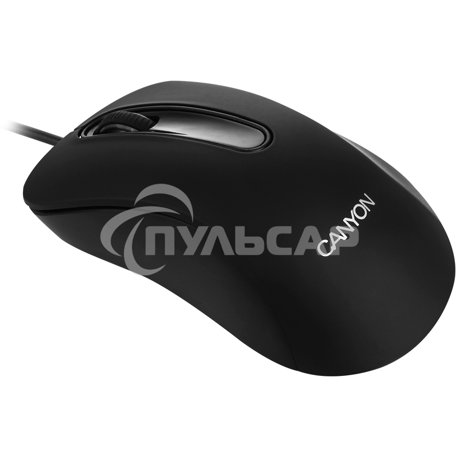 Мышь проводная Canyon CM-2 черный, 800 dpi, USB, кнопки - 3