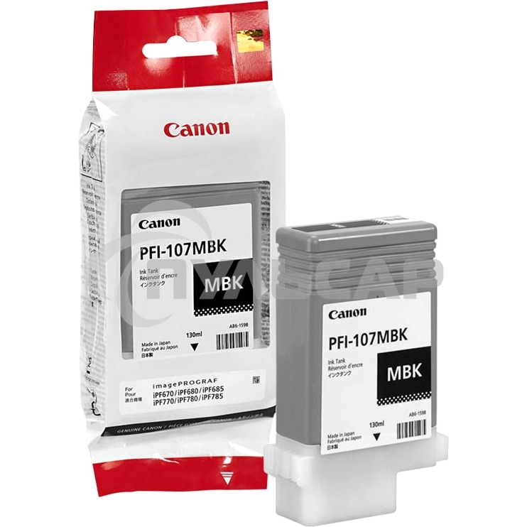 Картридж струйный Canon PFI-107MBK (6704B001) черный матовый (130 мл) для Canon iP F680/685/780/785