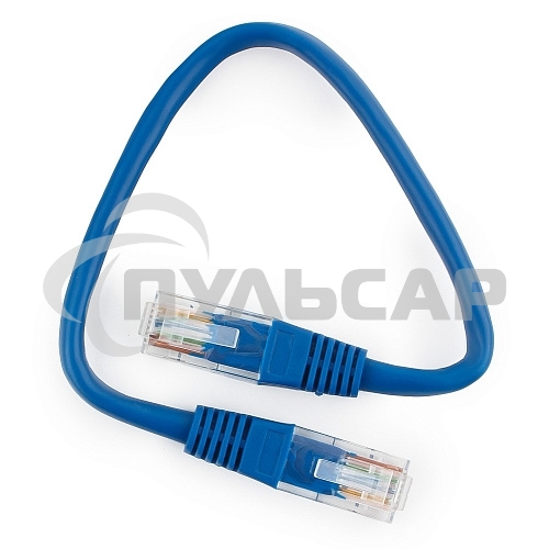 Патч-корд UTP Cablexpert кат.5e 0.25м, литой, многожильный, синий