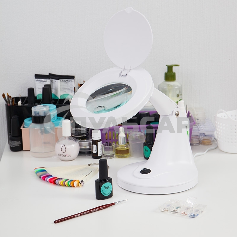 Лупа настольная 3D+12D Rexant с подсветкой 48 LED, белая