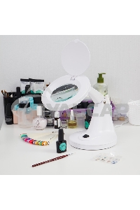 Лупа настольная 3D+12D Rexant с подсветкой 48 LED, белая