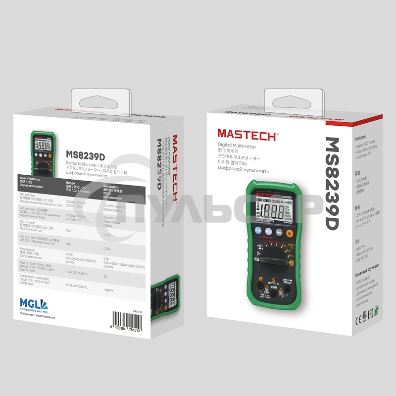 Автомобильный мультиметр MASTECH MS8239D