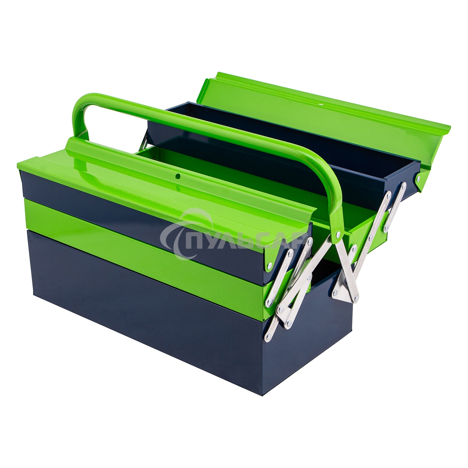 Ящик для инструмента Сибртех 430х200х200 мм, пять секций, металлический 90751