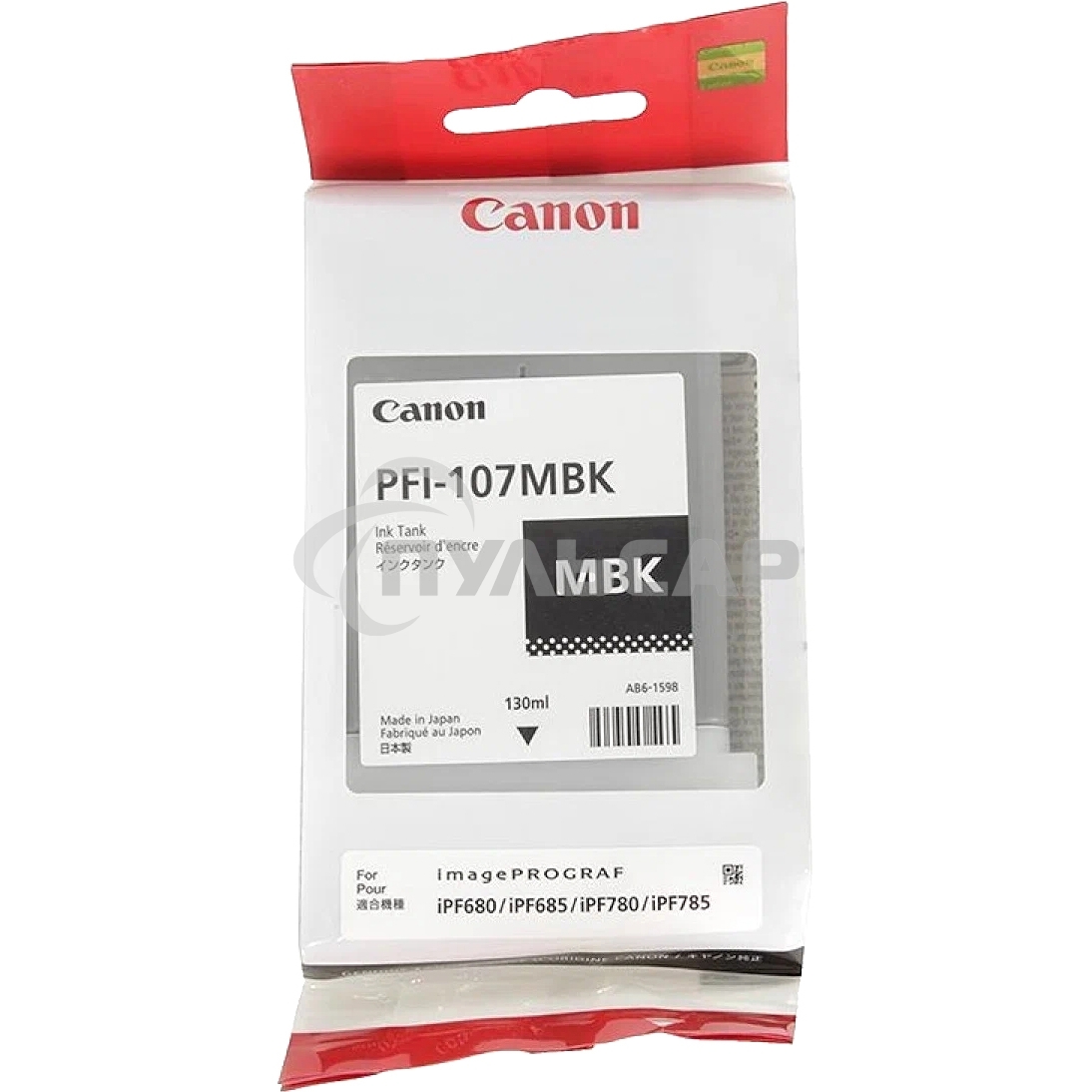 Картридж струйный Canon PFI-107MBK (6704B001) черный матовый (130 мл) для Canon iP F680/685/780/785